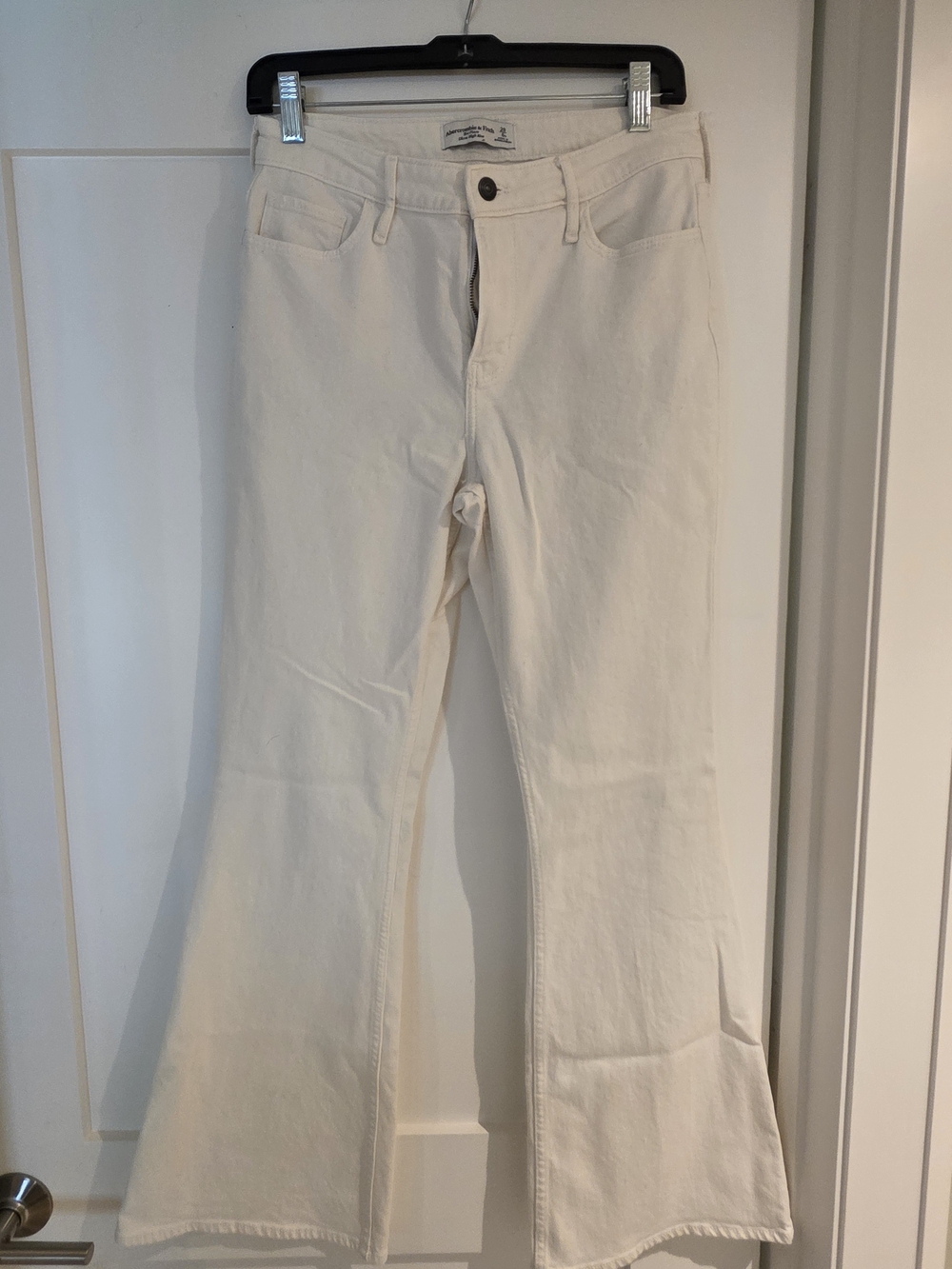 Abercrombie & Fitch White The Flare Ultra High Rise Jeans